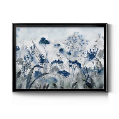 Inky Indigo - Modern Framed Canvas Print
