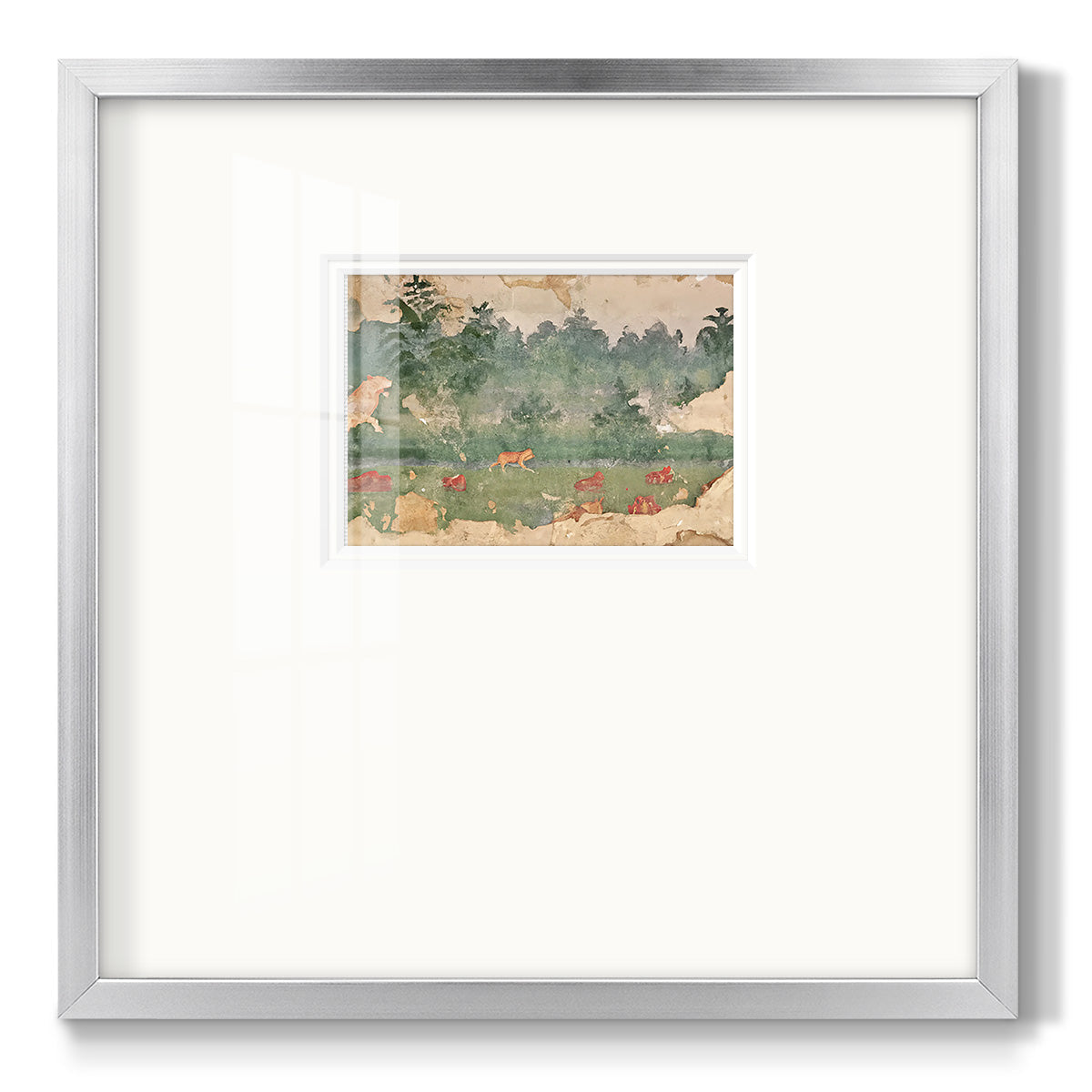 Wooded Tapestry - Double Matboard Framed Print