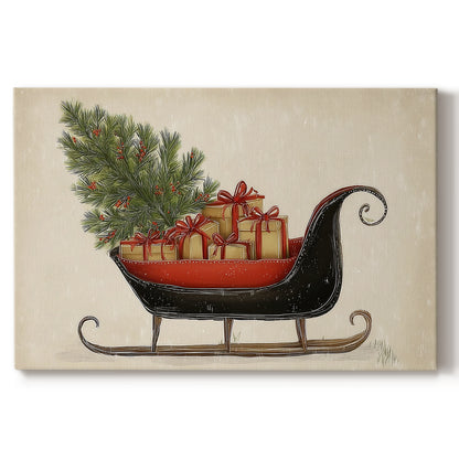 Tinsel-Gold Fir Chapel - Canvas Art Print