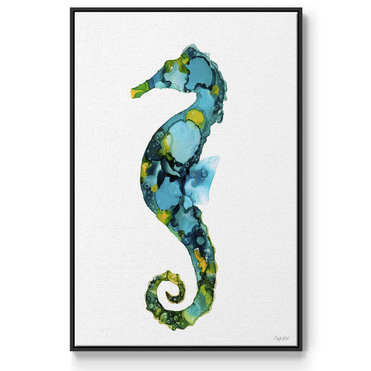 Seahorse - Floater Framed Canvas Print