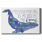 Whale Love II Premium Gallery Wrapped Canvas - Ready to Hang