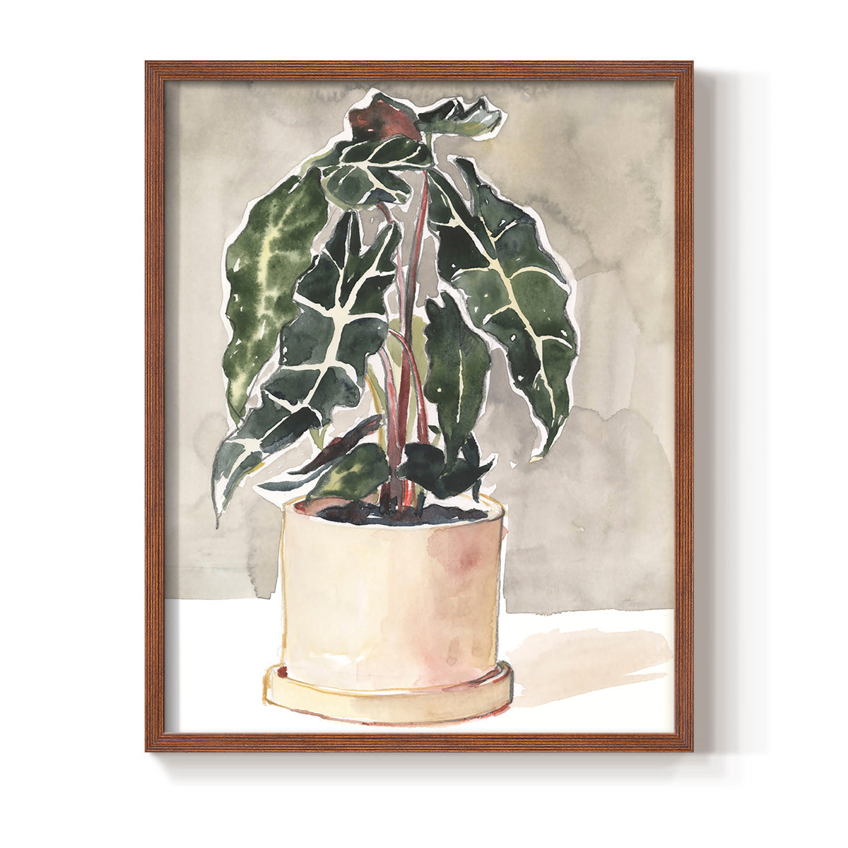 Potted Houseplant I - Restickable Framed Art Print