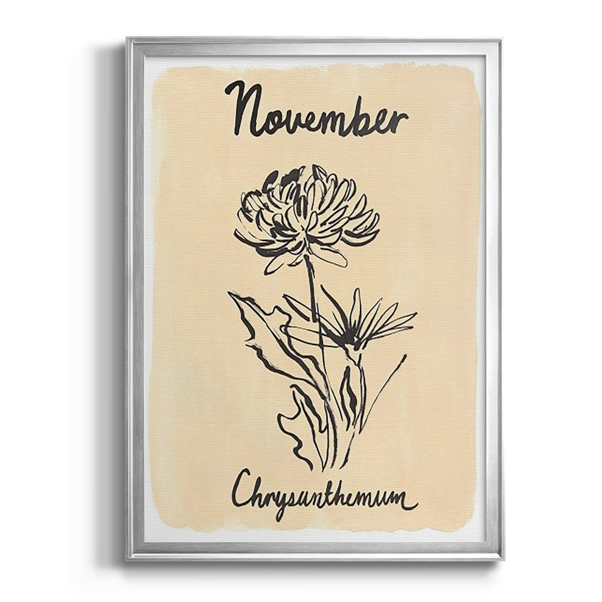 Birth Month XI - Modern Framed Canvas Print