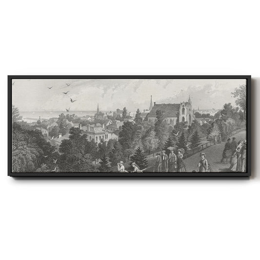 City of Cleveland - Floater Framed Canvas Print
