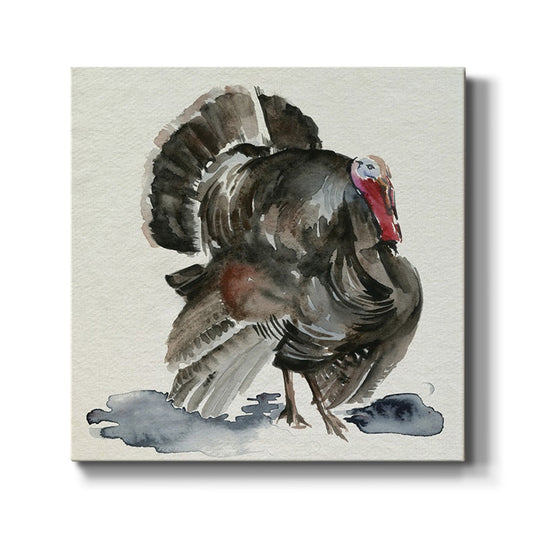 Watercolor Turkey I-Premium Gallery Wrapped Canvas - Ready to Hang