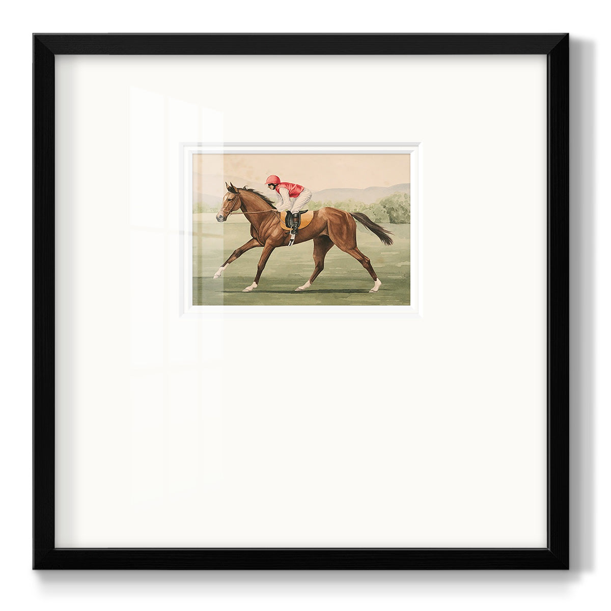 Vintage Equestrian I Premium Framed Print Double Matboard