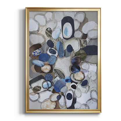 Santa Cruz Beach Stones - Modern Framed Canvas Print