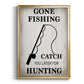 Gone Fishing - Modern Framed Canvas Print