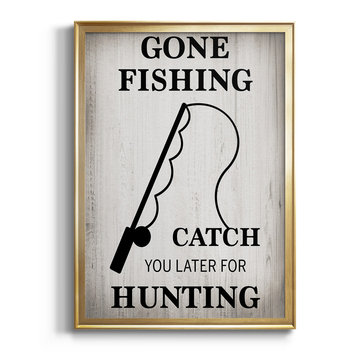 Gone Fishing - Modern Framed Canvas Print