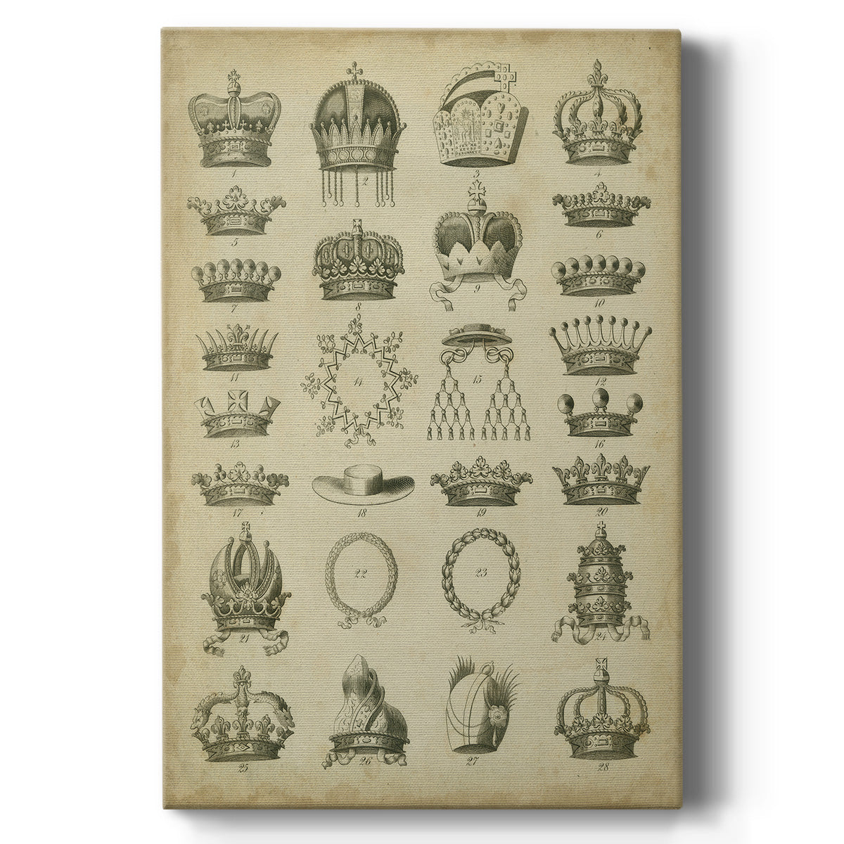 Heraldic Crowns & Coronets III Premium Gallery Wrapped Canvas - Ready to Hang