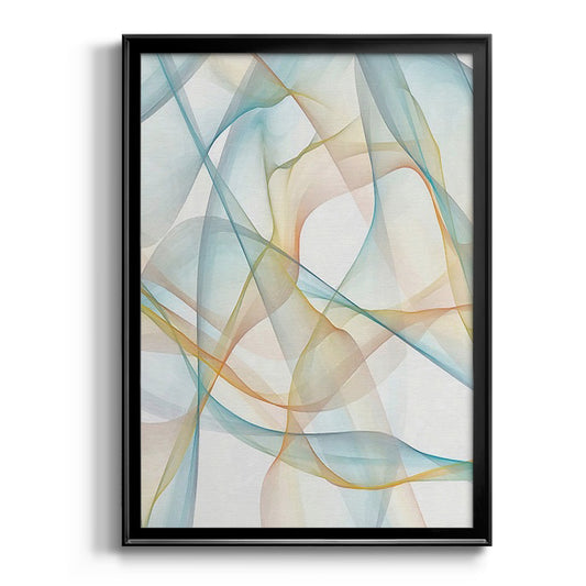 Curves and Waves III - Modern Framed Canvas Print