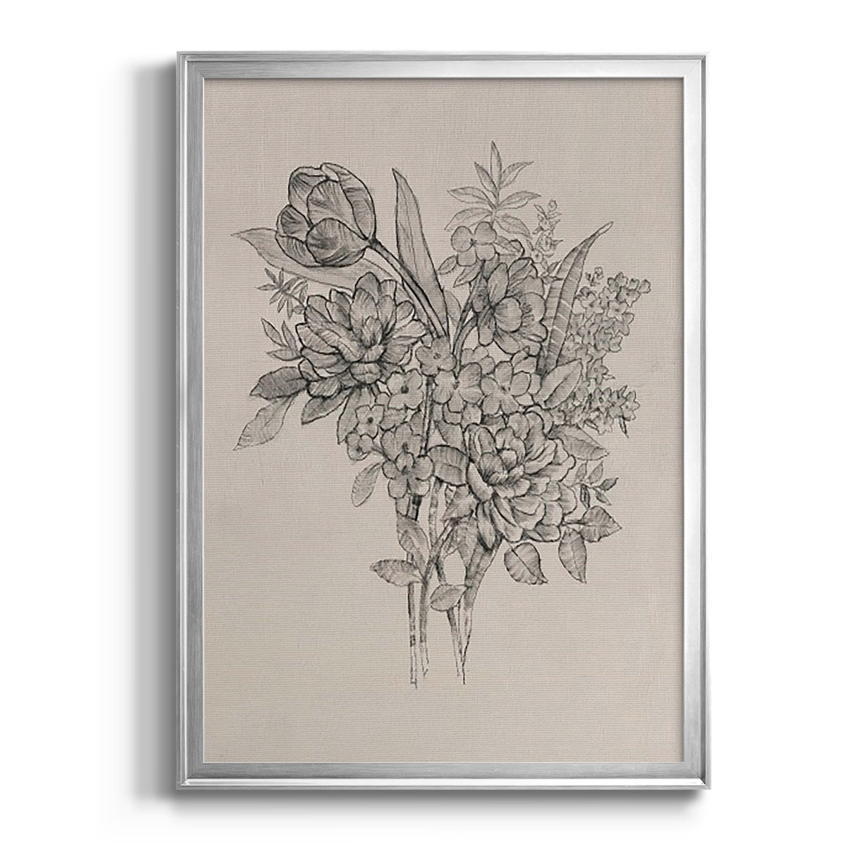 Floral Bouquet I - Modern Framed Canvas Print