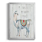 Llama Happy Place - Modern Framed Canvas Print