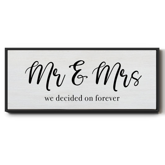 Decided on Forever - Floater Framed Canvas Print