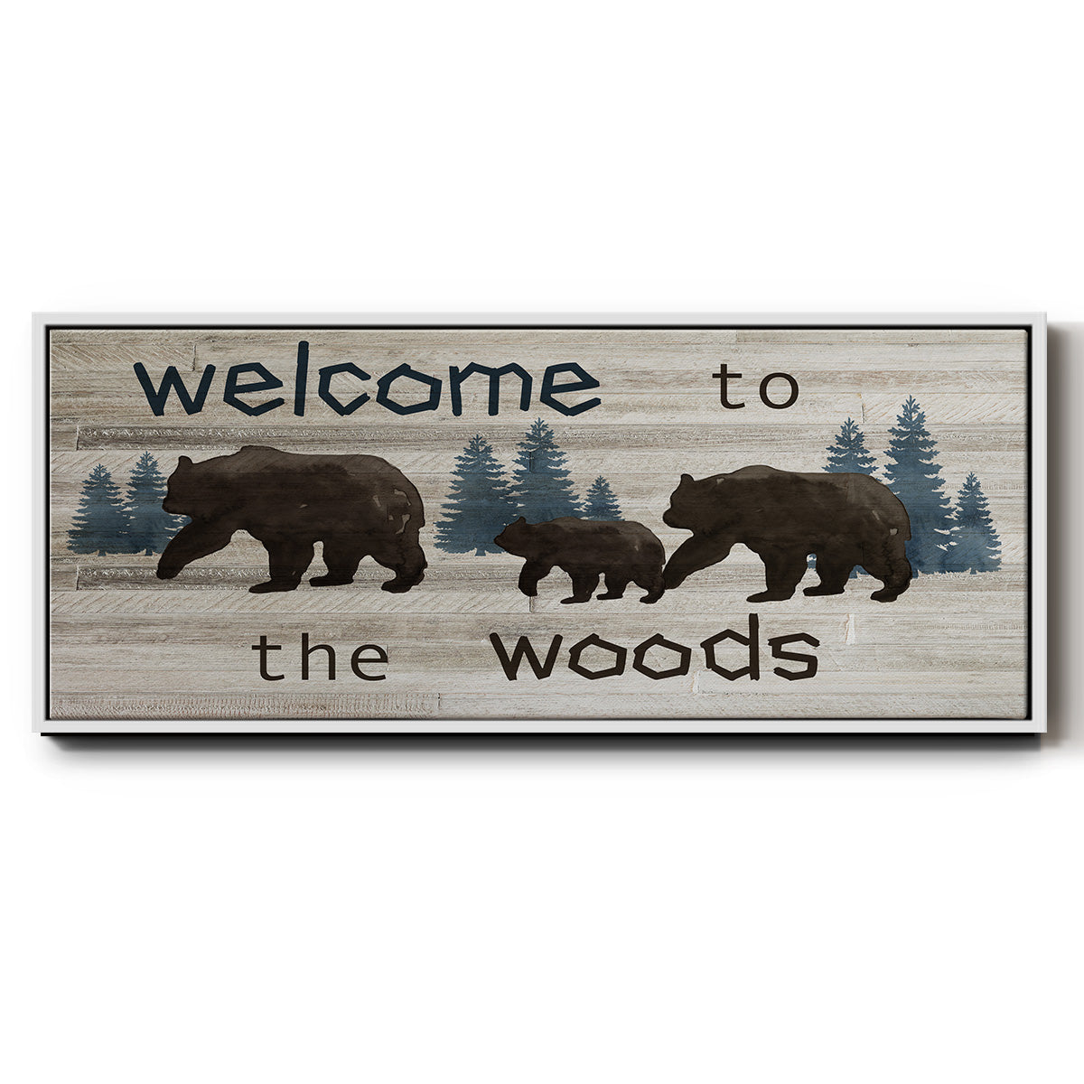 Bears Welcome - Floater Framed Canvas Print