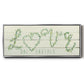 Shiplap Vines Love - Floater Framed Canvas Print