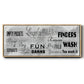 Laundry Rules - Floater Framed Canvas Print