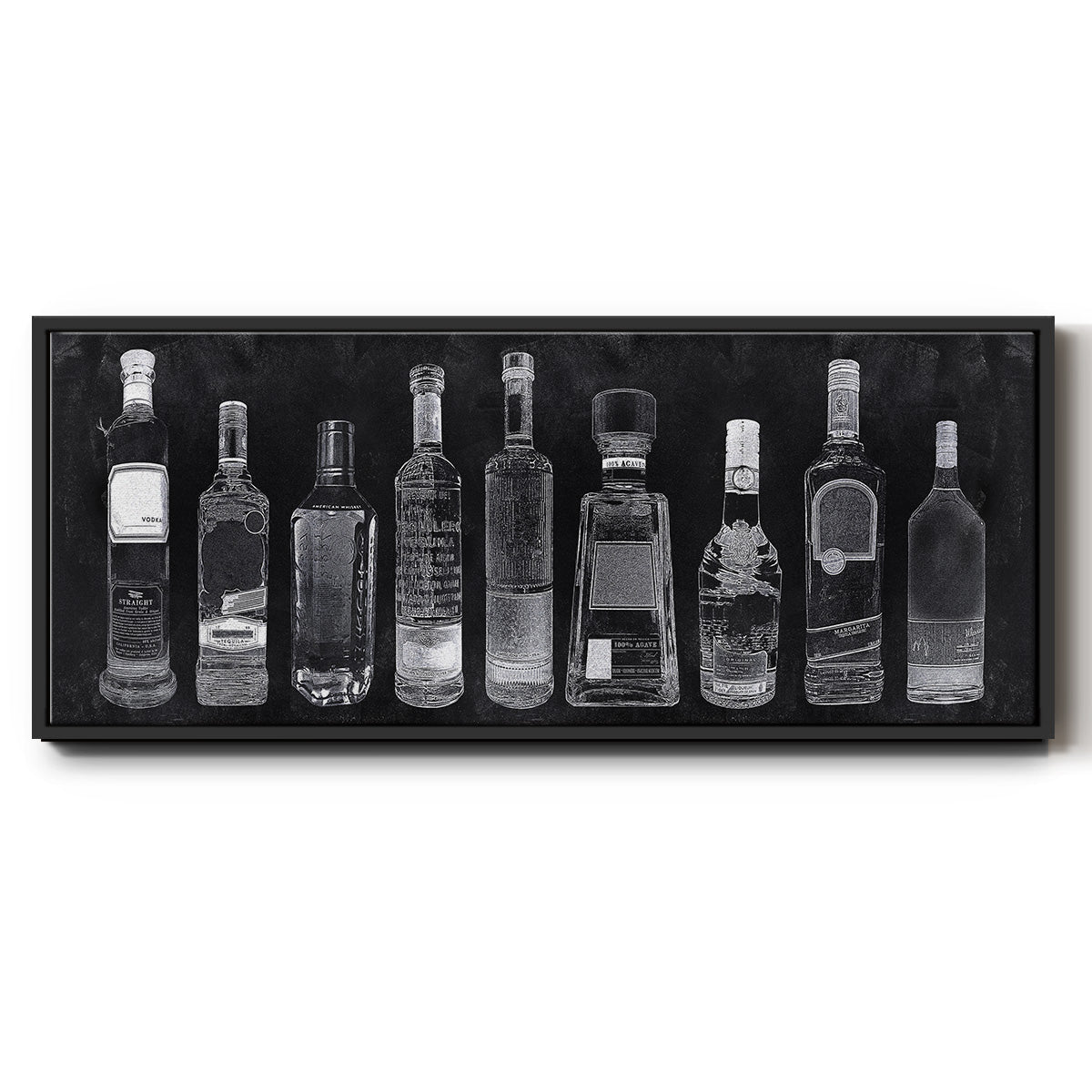 Bar Cart - Floater Framed Canvas Print