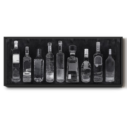 Bar Cart - Floater Framed Canvas Print