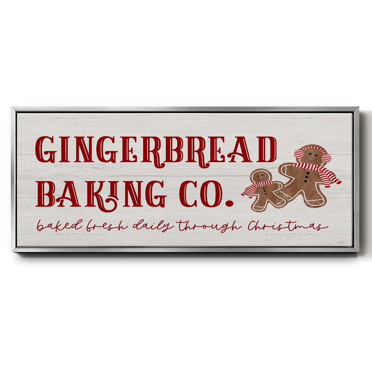 Gingerbread Baking Co - Floater Framed Canvas Print