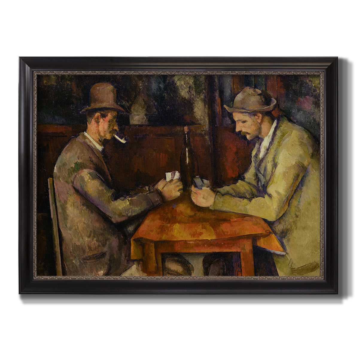 The Card Players - Ornate Framed Canvas Print