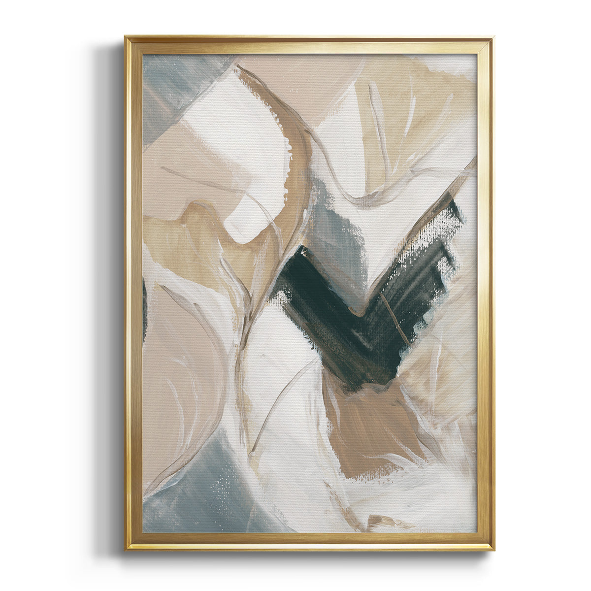 Marble Lines II - Modern Framed Canvas Print