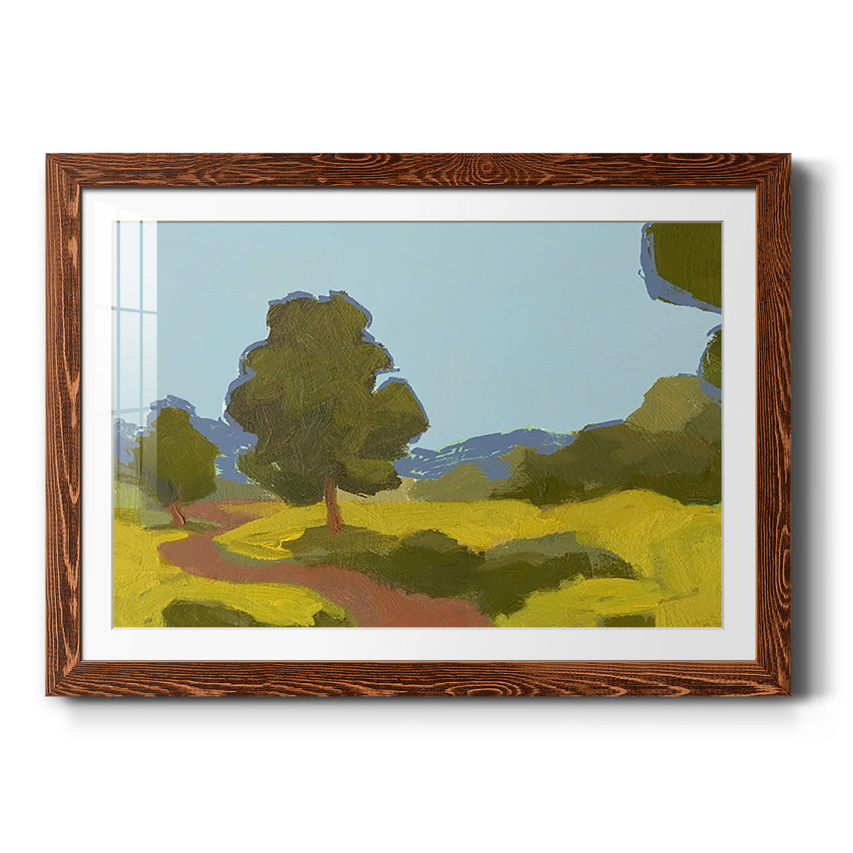 Bright Park I - Barnwood Framed Art Print