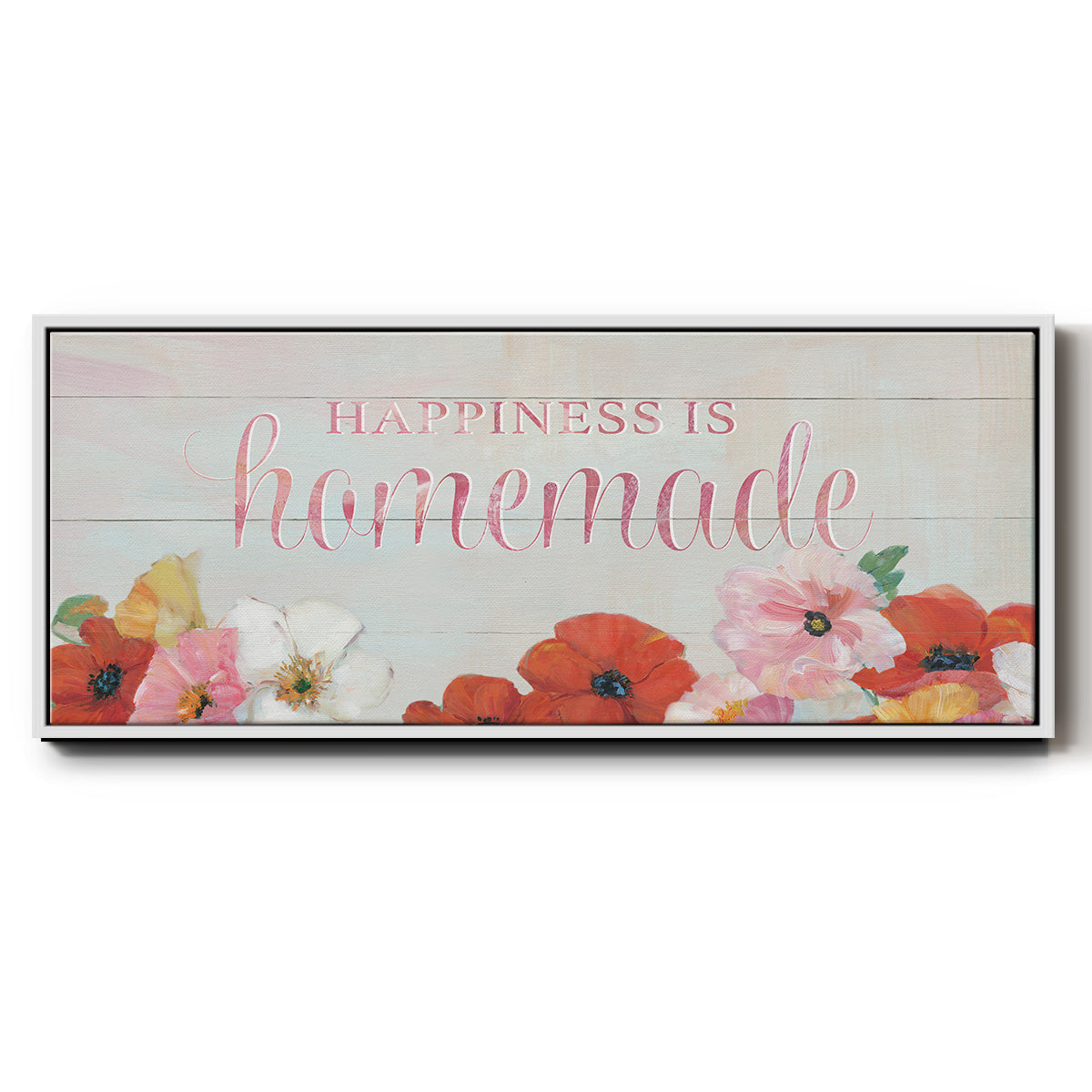 Happiness is Homemade - Floater Framed Canvas Print