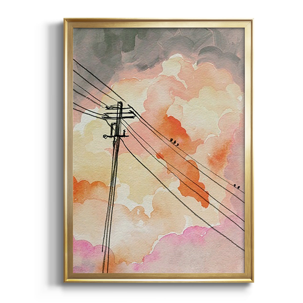 Cloudy Communication II - Modern Framed Canvas Print