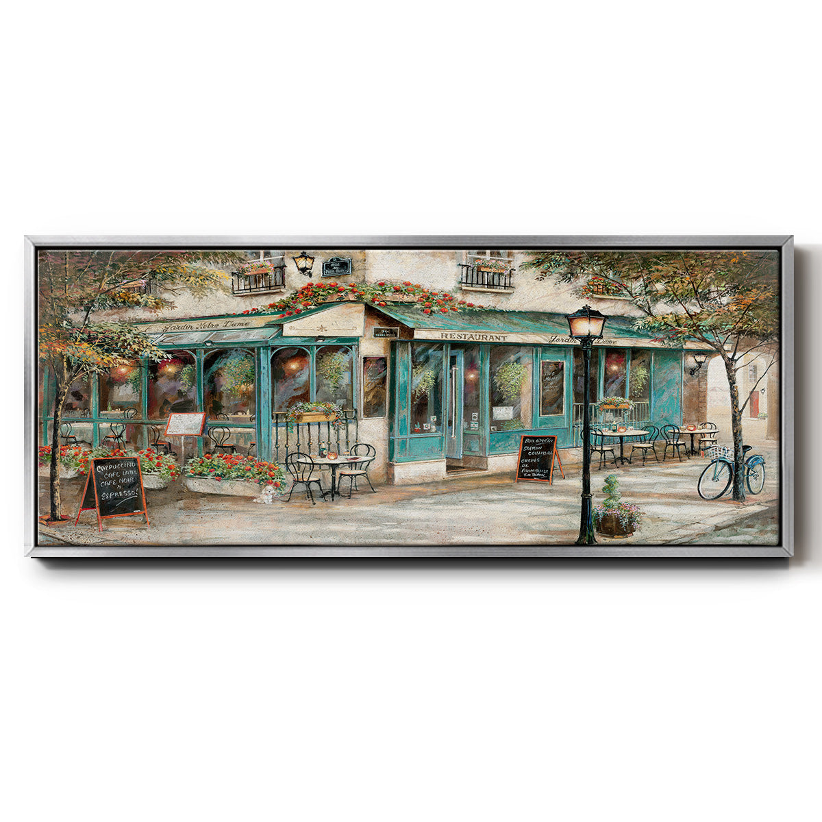 Rue due Jardin - Floater Framed Canvas Print