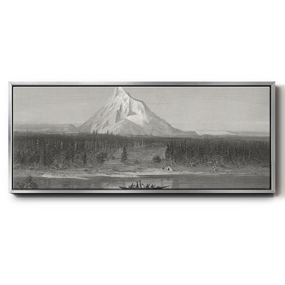 Mount Hood from the Columbia - Floater Framed Canvas Print