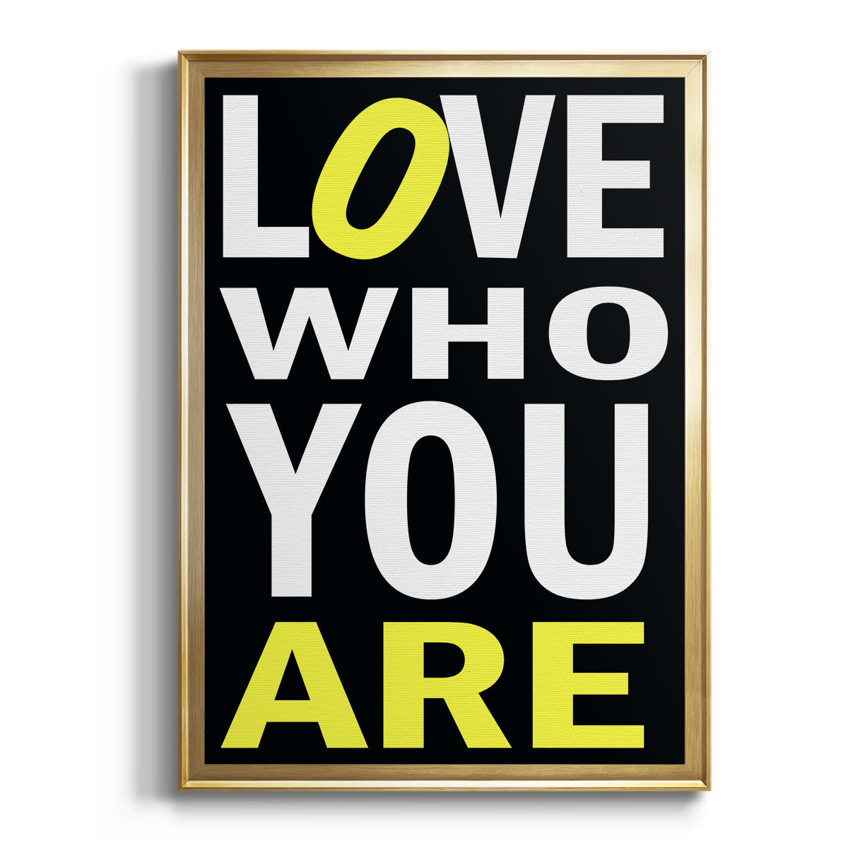 Love Who You Are - Modern Framed Canvas Print