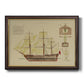 Antique Ship Plan VIII Premium Framed Canvas- Ready to Hang