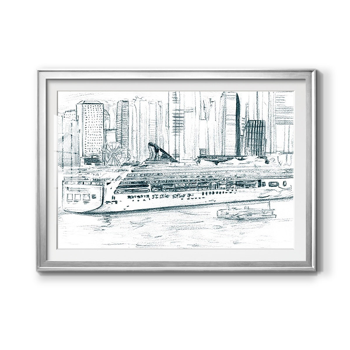 Ferryboats II Premium Framed Print - Ready to Hang