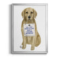 Love and Golden Retriever - Modern Framed Canvas Print