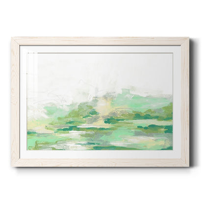 Green Mist Vista II - Barnwood Framed Art Print