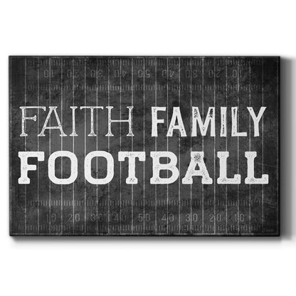 Faith Family Football - Canvas Art Print