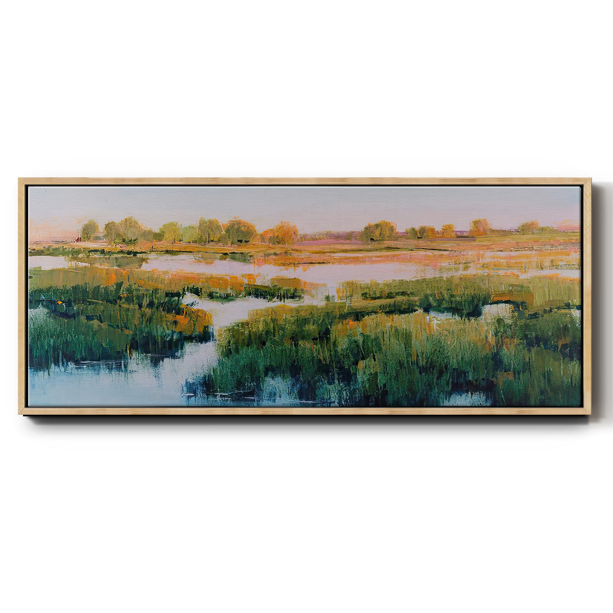 Marshland View II - Floater Framed Canvas Print