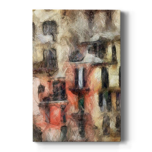 Stacked Houses I Premium Gallery Wrapped Canvas - Ready to Hang