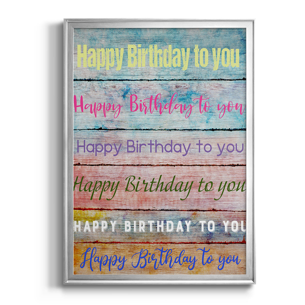 Birthday Song - Modern Framed Canvas Print