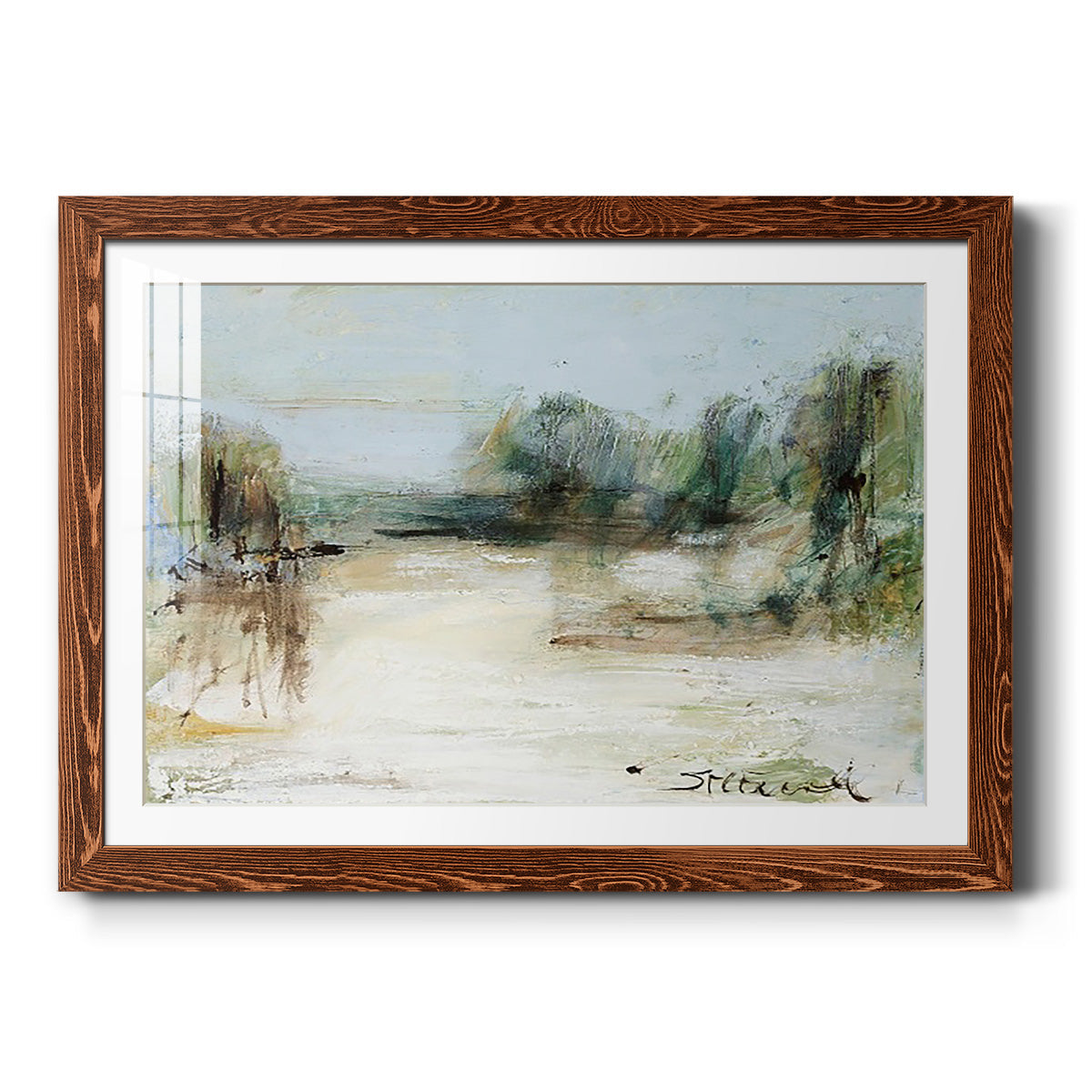 Wintery Horizon III - Barnwood Framed Art Print