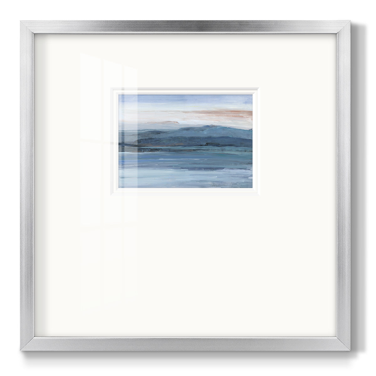 Across The Lake - Double Matboard Framed Print
