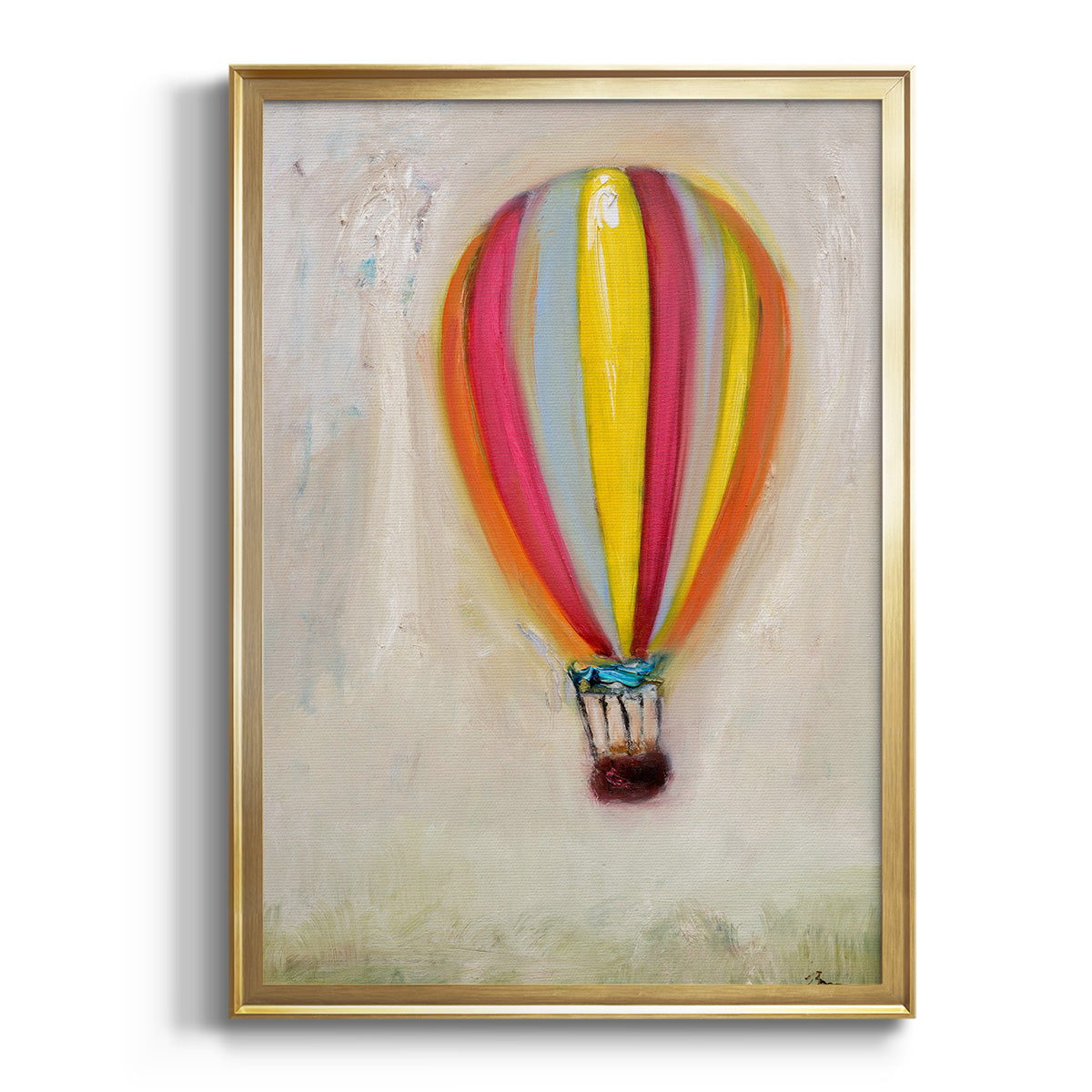 Lucky Hot Air Balloon -  Framed Canvas Print
