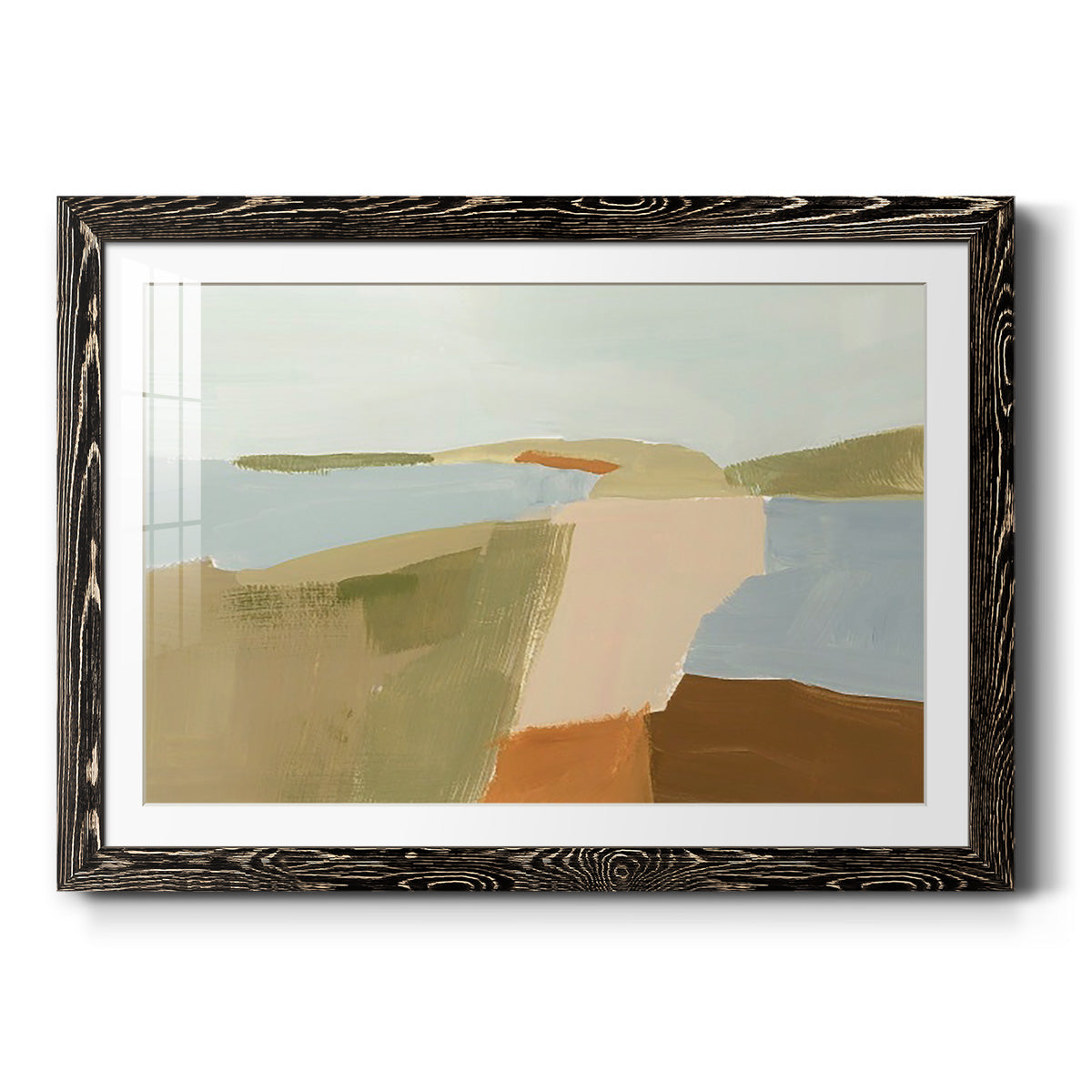 Stacked Landscape II - Barnwood Framed Art Print