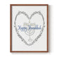 Hanukkah Heart - Restickable Framed Art Print