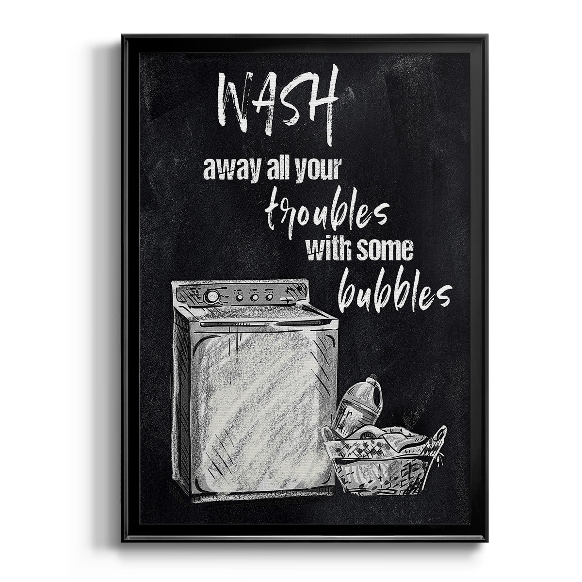 Wash Away Your Troubles - Modern Framed Canvas Print