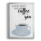 Start With Coffee & You - Modern Framed Canvas Print