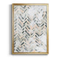 Sand Glyphs II - Modern Framed Canvas Print
