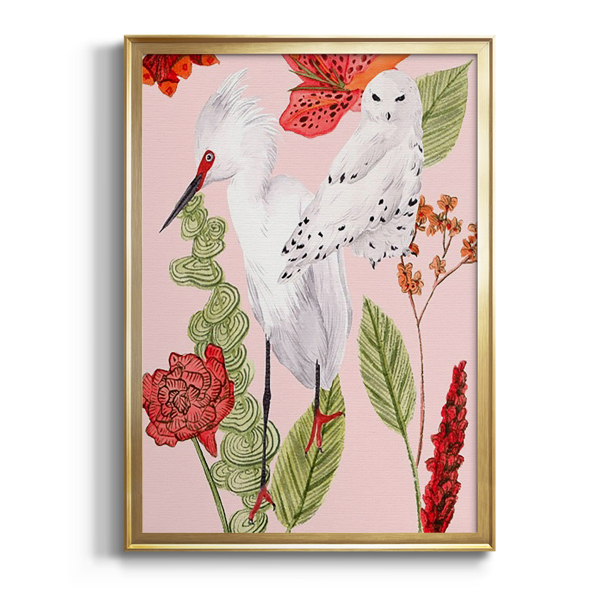 Birds in Motion III - Modern Framed Canvas Print