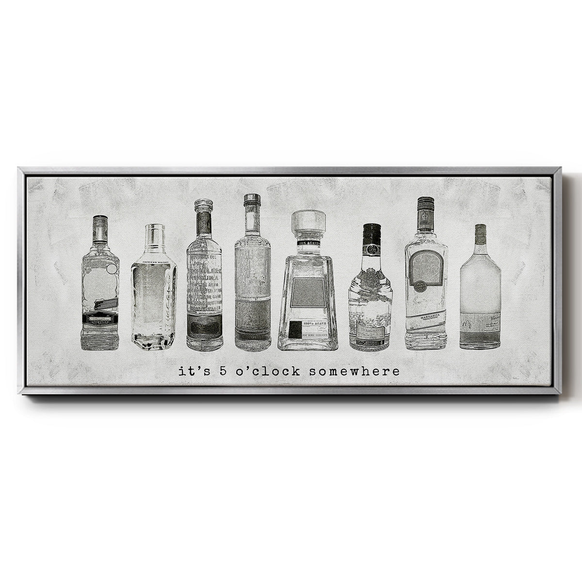 5 O'Clock Somewhere - Floater Framed Canvas Print